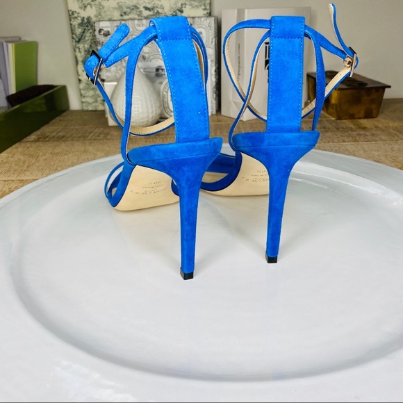 NWT Jimmy Choo cobalt clue suede ankle wrap sandal - Picture 5 of 7